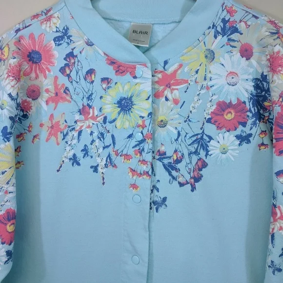 Vintage 90's Floral Fleece/Jacket - Picture 5 of 6